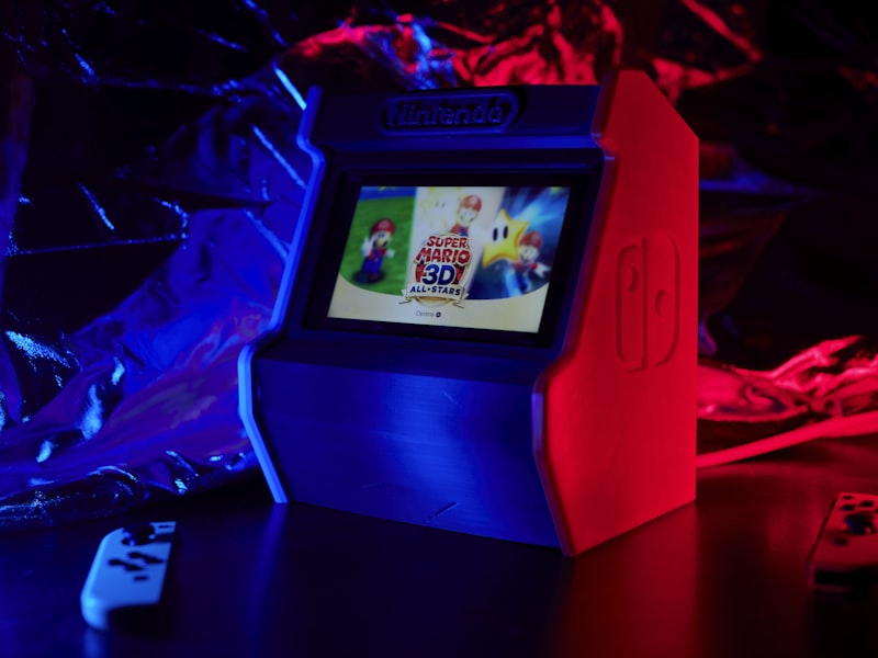 Neon-lit gaming rig